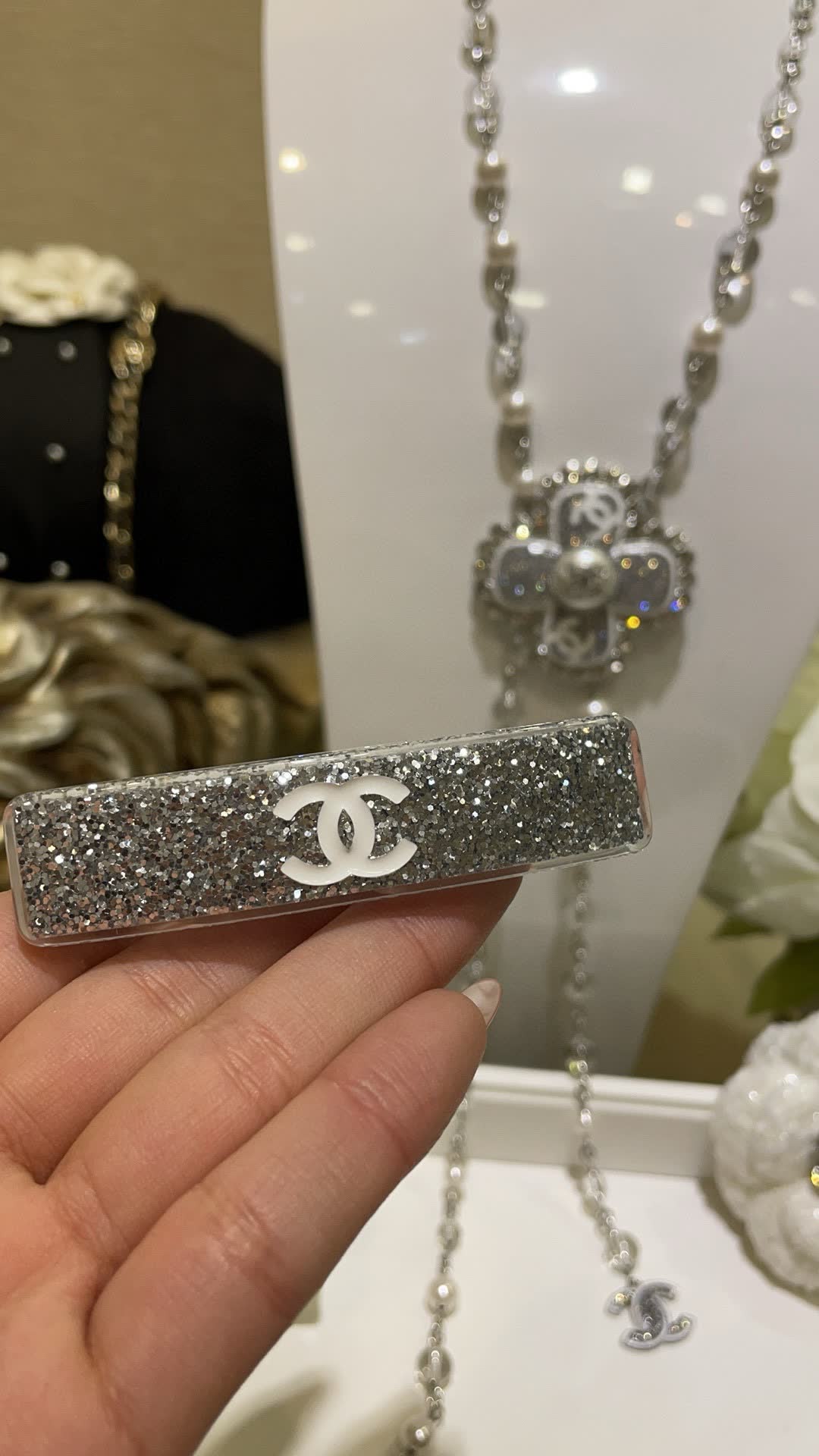 Chanel Glitter Hair Clip